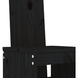  Barski stolci 2 kom crni 40 x 42 x 120 cm od masivne borovine | shoptok.hr
