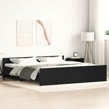  Okvir kreveta bez madraca Crni hrast 180x200 cm Inženirsko drvo | shoptok.hr