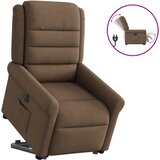  Električni naslonjač na podizanje od tkanine smeđi | shoptok.hr