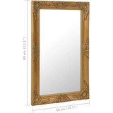  Zidno ogledalo u baroknom stilu 50 x 80 cm zlatno | shoptok.hr