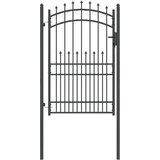 vidaXL Vrata ograde s bodljama Siva 200 x 100 cm | shoptok.hr