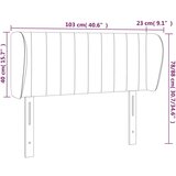  Vzglavje z ušesi temno moder 103x23x78/88 cm žamet, (20953965) | Shoptok.si