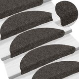  Prostirke za stepenice, samoljepljive, 15 kom 56x17x3 cm, antracit, poluokrugle | shoptok.hr
