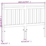  Uzglavlje voštano smeđe 135 cm od masivne borovine | shoptok.hr