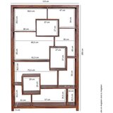 MID.YOU PREDELNA STENA 115/180/40 cm barve indijskega rožnega lesa | Shoptok.si