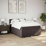  Krevet s oprugama i madracem tamnosmeđi 140 x 190 cm od tkanine | shoptok.hr
