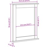 vidaXL Ogledalo boja meda 55.5 x 5 x 70 cm Masivna borovina | shoptok.hr