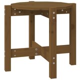 Maison Chic Klubska mizica - kavna mizica - Nizka mizica medeno rjava Ø 52,5x45 cm trdna borovina, (21755374) | Shoptok.si