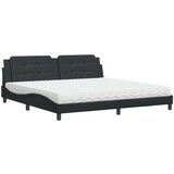 vidaXL Krevet s madracem crni 200x200 cm od umjetne kože | shoptok.hr
