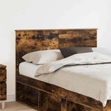  Uzglavlje s uzglavljem Dimljeni hrast 135 cm Konstruirano drvo | shoptok.hr