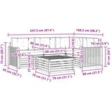  Set vanjskih sofa 5 kom. Bijela i bež Poliester | shoptok.hr