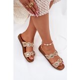 Boto Women's sandals with golden accents beige Jenoriela | Shoptok.si