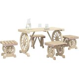  5-dijelni vrtni blagovaonski set od masivne jelovine | Eponuda.com