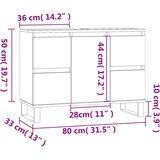 vidaXL Kopalniška omarica bela 80x33x60 cm inženirski les | Shoptok.si