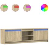  ormarić s LED svjetlima boja hrasta 180x34x50 cm drveni | shoptok.hr