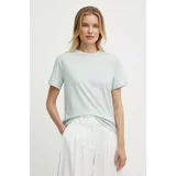Calvin Klein Bombažna kratka majica ženski, siva barva