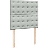 vidaXL Okvir kreveta s madracima svijetlosivi 90x200cm baršunasti | shoptok.hr