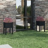 vidaXL Vrtne sadilice 2 kom crne 40 x 40 x 70 cm od masivne borovine Cijene