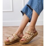 Gemre Beige flip-flops with buckles on straps Rider | ePonuda.com