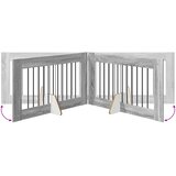  Vrata za pse s postoljem 2 pcs Siva sonoma 100 x 60 cm | shoptok.hr