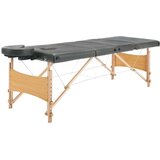 vidaXL Masažni stol s 4 zone i drvenim okvirom antracit 186 x 68 cm | shoptok.hr