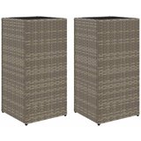 vidaXL Vrtne sadilice 2 kom siva 30 x 30 x 60 cm od poliratana Cijene