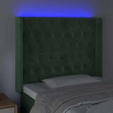  Uzglavlje tamnozeleno 103x16x118/128 cm baršunasto | shoptok.hr