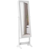 Samostojeći ormar saogledalom za nakit 144cm Beli