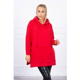 Kesi insulated sweatshirt with slits on the sides red Cene