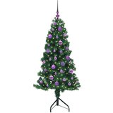 vidaXL Kotično umetno božično drevo Zelena 150 cm PVC in kovina | Shoptok.si