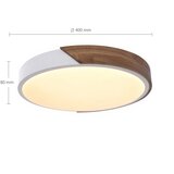  Brilagi - LED prigušiva svetiljka PILANA LED/48W/230V hrast/bela prečnik 40 cm + daljinski upravljač | Eponuda.com