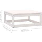  Sedežna garnitura 6-delna bela trdna borovina | Shoptok.si