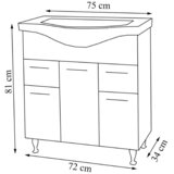 MID.YOU kombiniran umivalnik lisalo xl, bela | Shoptok.si