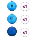  Set božićnih kuglica XXL 3 pcs Plava Plastika | shoptok.hr