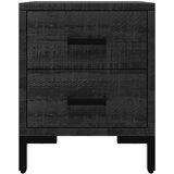  Noćni ormarići 2 kom crni 36 x 30 x 45 cm od masivne borovine | Eponuda.com