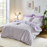 Sassy B Bela/svetlo vijolična enojna posteljnina 135x200 cm Stripe Tease – | Shoptok.si