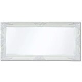 vidaXL Stensko ogledalo baročno 100x50 cm belo, (20798203) | Shoptok.si
