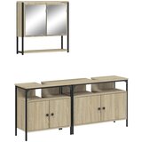 Furnova Kopalniška garnitura 3-delna sonoma hrast inženirski les, (21946036) | Shoptok.si