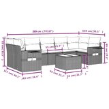 vidaXL 8-dijelni set vrtnih sofa od poliratana s jastucima crni | shoptok.hr