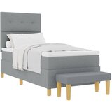  Krevet s opruga kutije Svjetlosiva 200 x 100 cm tkanina | shoptok.hr