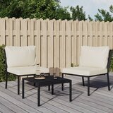  Vrtne stolice s jastucima boje pijeska 2 kom 60x74x79 m čelične | shoptok.hr