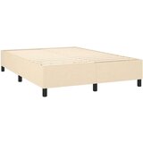  Box spring postelja z vzmetnico LED krem 140x190 cm blago, (20896789) | Shoptok.si