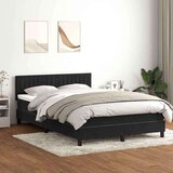 Box spring postelja z vzmetnico črna 160x210 cm žamet, (22053495) | Shoptok.si