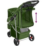  Sklopiva kolica za pse zelena 80 x 46 x 98 cm od tkanine oxford | shoptok.hr