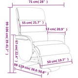  Naslanjač z naslonom za noge krem umetno usnje | Shoptok.si