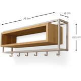 Spinder Design Stenski obešalnik iz masivnega hrasta v naravni barvi/sivorjav s polico 78 cm School – | Shoptok.si