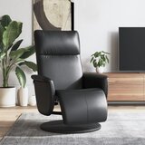 Maison Chic Naslanjač - Relax naslanjač z naslonom za noge črno umetno usnje, (22040180) | Shoptok.si