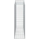  Obokane gabion košare 6 kosov 200x50x160/180cm pocinkano železo, (20758034) | Shoptok.si