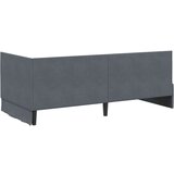  Kutni okvir kreveta s uzglavljem Tamno siva 90 x 200 cm Baršun | shoptok.hr