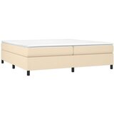  Box spring posteljni okvir krem 200x200 cm blago, (20736506) | Shoptok.si